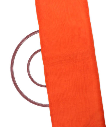 orange plain tissue organza silk fabric